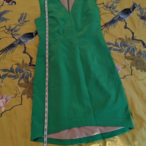 tibi Kelly green silk mini sheath dress size 2 - Picture 3 of 5